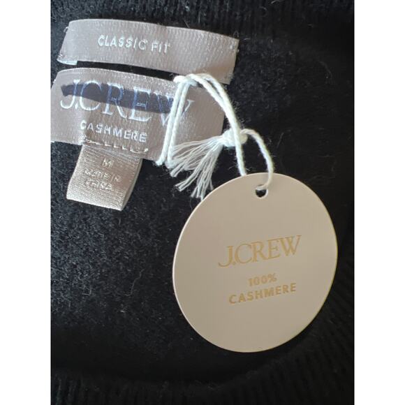 J. Crew Cashmere classic-fit crewneck sweater in Black NWT Size Medium - Picture 9 of 9